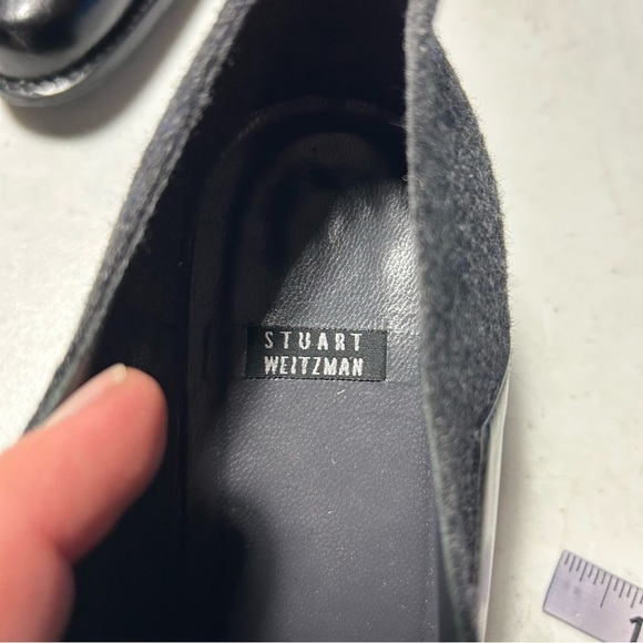 Stuart Weitzman Black and Gray Oxford Shoes with Block Heel size 8.5B women’s - Picture 9 of 9